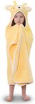 TBEZY Hooded Towel for Kids 100% Cotton Ultra Soft with Unique Animal Design Large for Infants 3-10 Years (Fawn)