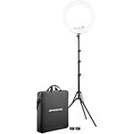 Westcott 18” Bi-Color LED Ring Light Kit with Batteries and Stand Professional Studio Continuous Lighting for Photography, Video Conferencing, Hair and Makeup Artists, YouTube Vlogging and TikTok