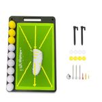 Golf Mat 8 Yellow Balls Turf,Correct Your Swing Path, Visural Feedback Impact Golf Mat, Improve Swing Accuracy Golf Mat, Shock Absorbent Rubber Base,Premium Golf Practice Mat for Indoor and Outdoor