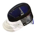 LEONARK Black 350NW Fencing Foil Mask with Detachable Inner Lining Helmet CE Certified National Grade Masque (L)