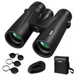 12x50 High Power Binoculars for Adults,Compact Binoculars for Bird Watching with Clear Vision,BAK4, FMC, Waterproof Small Binoculars for Travel Stargazing Hunting Concerts with Carrying Case and Strap