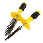 HAUTMEC 2pc Professional Stainless Steel Wire Tube Cleaning Brush, Plumbing and Mechanical Wire Brush Cleaning Tool HT0022-WB