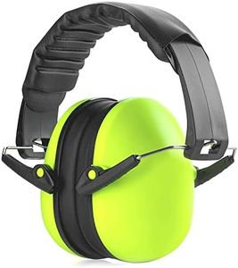 Hearing Protection Ear Muffs - Lime Green Hearing Protection and Noise Cancelling Reduction Safety Ear Muffs, Fits Children and Adults, Perfect for Shooting, Hunting, Woodworking and More by MEDca