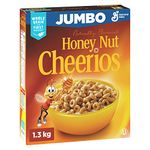 CHEERIOS - JUMBO SIZE PACK - Naturally Flavoured Honey Nut Cereal Box, Whole Grain is the First Ingredient, Made with Real Honey, 1.3 Kilograms Package of Cereal