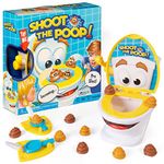 Brybelly The Original Shoot The Poop - Funny Family Game - Fast and Frenzied Flushing Poop Game with Fun Sounds for Kids