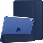 DuraSafe Cases for iPad PRO 11 Inch 1st [ PRO 11 2018 1 Gen ] A1980 A1934 A2013 A1979 Trifold Hard Smart PC Translucent Back Cover - Indigo