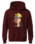 Khakey Mens Cotton Hoodies | Naruto Hoodies for Men | Anime Hoodies for Men (in, Alpha, XL, MaroonM44)