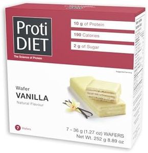 ProtiDIET High Protein Vanilla Wafer Bar - Low Sugar, Low Fat - High Protein Snacks for Adults, Perfect On the Go Meal Replacement Bar and Nutritional Snack - 7 Vanilla Wafers Per Box