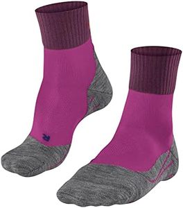 FALKE Women Standard TK2 Short Cool Comfort Trekking Socks, Pink (Radiant Orchid 8692), 6.5-7.5