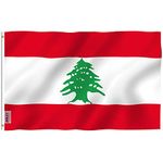 ANLEY Fly Breeze 3x5 Feet Lebanon Flag - Vivid Color and UV Fade Resistant - Canvas Header and Double Stitched - The Lebanese Republic Flags Polyester with Brass Grommets 3 X 5 Ft