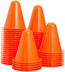 Juvale 50 Pack Mini Cones for Classroom, Small Sports Markers for Soccer, Playground (Orange, 3 in)