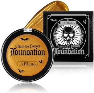 Gold Face Body Paint, Highly Pigmented Cream to Powder Metallic Gold Face Painting for Kids & Adults, Pro Non Toxic Shimmer Fine Powder & Highlighter Makeup for Halloween Cosplay, Art, Theater, Stage