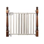 Summer Infant Wood Banister & Stair Safety Gate - 33 – 46 Inch, Birch Stain With Gray Accents