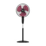 Orient Electric Stand 87 Pedestal Fan | High Speed 2100 RPM 95 CMM | 100% Copper Motor | 90 Degree Oscillation and Tilt | Adjustable Height | 3 Speed | Military Grade Guard| Black & Red