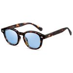 SHEEN KELLY Vintage Round Sunglasses For Women Men Johnny Depp Style Colorful Oval See Through Tinted Lens Pirate Captain