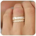 FUNEIA Stackable Gold Rings for Wom