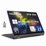 Lenovo IdeaPad Flex 5 16" 2-in-1 2.5K IPS Touchscreen Laptop, Intel i7-1255U, 16GB RAM, 2TB SSD, Backlit Keyboard, Fingerprint Reader, Win 11 Pro, Storm Grey, 32GB Hotface USB Card