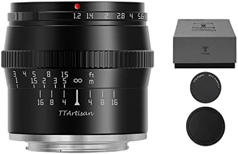 TTartisan 50mm f1.2 APSC Lens Compatible with Canon M Mount, ✰Canadian Authorized reseller with Warranty✰, Compatible with Canon EOS M Mount Cameras M1, M2, M3, M5, M6, M10, M50