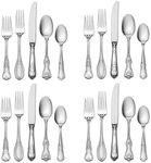 Wallace 5084512 Hotel 20-Piece Stainless Steel Flatware Set, Service for 4 Silver