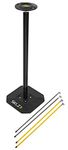 SKLZ Dribble Stick With 4 Adjustable Dribble Arms, Basketball Training Aide, Heavy Base For Stability, Black 36 Inch