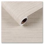 CRE8TIVE Large Size 24"x354" Cream White Grasscloth Peel and Stick Wallpaper Textured Grass Cloth Wallpaper Removable Self Adhesive Linen Fabric Wallpaper Vinyl Contact Paper for Cabinets Shelf Liners