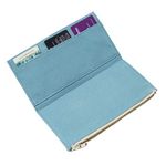 Moterm Canvas Zipper Pocket for Travelers Notebook, 1 Insert Pouch Refill for TN Accessories Standard Size Card Holder Storage Bag File Folder Stationery (SkyBlue)