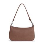 NIUEIMEE ZHOU Small Shoulder bag with 2 Removable Straps Cross Body Clutch Purse Handbag for Women, Dark Brown, Shoulder Bag