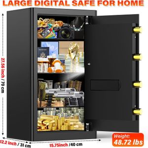 90L Fireproof Safe Box – Large Home or Office Security Safe