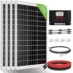ECO-WORTHY 480W Off Grid Solar Power System Starter Solar Panel Kit for Cabin:4pcs 120W Mono Solar Panel,1pc 60A Solar Charge Controller,Z Brackets and Solar Cables