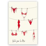 Mpgloquial Beach Bikini Poster,Trendy Coastal Cowgirl Canvas Wall Art,Beachy Girly Dorm Summer Prints Artwork, Coquette Home Decor Granddaughter Room Aesthetic Red 16x24inch Unframed