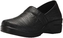 Easy Works Women's Lyndee Health Care Professional Shoe, Black Emboss, 10