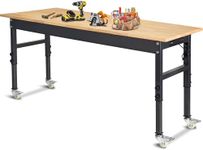 60" Adjustable Work Bench, Rubber W