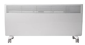 Devola DVNDM24 2400W Eco Electric Panel Heater with Adjustable Thermostat | Energy Efficient Technology, Lot 20 | Slimline Wall Mounted & Free Standing Plug in Low Energy Heaters with Timer | White