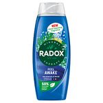 Radox Mineral Therapy Feel Awake 2-in-1 Body Wash & Shampoo Shower Gel with a sea mineral & fennel fragrance for a refreshing experience 450 ml