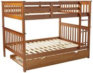 Donco Kids 123-3-FFE_503-E Mission Bunk Bed withTrundle Full/Full/Twin Light Espresso