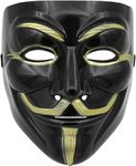 JAGMOOLYA PRODUCTS Black Hacker Mask for Kids, Anonymous V for Vendetta Mask Halloween Costume Cosplay Masquerade Party (PACK OF 1)