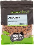 Honest to Goodness Organic Almonds Raw, 1 kg