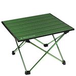 Rock Cloud Portable Camping Table Aluminum Folding Table Ultralight Camp Table in a Bag for Outdoor Camping Hiking Backpacking Beach Picnic, Green