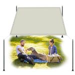 Garden Sun Sail Shade Waterproof 2.8 x 3 m(9.2 x 9.8ft) Garden Sun Sail Patio Canopy 98% UV Block with Free Rope for Outdoors, Garden, Patio, Yard, Party, Ivory