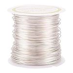 PandaHall 60 Feet Tarnish Resistant Copper Wire 22 Gauge Jewelry Beading Craft Wire for Jewelry Making (Silver)