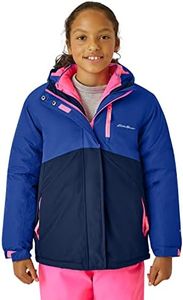 Eddie Bauer Kids' Ski Jacket - Waterproof 3 in 1 Insulated Coat with Removable Shell Jacket for Boys and Girls (3-16), Pop Pink, 14