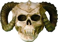 Human Skull Voodoo Skeleton Evil Demon Devil Ram Horn Vampire Ashtray Stash USA