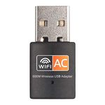 USB Wifi Adapter 600Mbps, USB 3.0 Wireless Network Wifi Dongle for PC/Desktop/Laptop/Tablet, Dual Band 2.4G/5G 802.11 ac, Support Windows 10/8/8.1/7/Vista/XP/2000,Mac