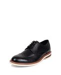 Kenneth Cole REACTION Men's Leather Shoes (Klay Flex Lace Up D) -Work, Dress, Memory Foam Insole, Black, 7.5 UK