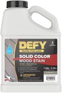 DEFY Solid Color Wood Stain Sealer - Deck Paint and Sealer for Decks, Fences, Siding, Outdoor Wood Furniture, & All Exterior Wood Types