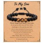 LAVATIAN Gifts for Teen Boys, Son Gifts from Mom,14-16 16-18 Birthday Year Old Boy Gifts Bracelets for Him, To My Son Bracelets for Boys, Valentines Day/Graduation Gifts for Teenage Boys