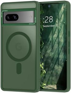 AVETUL Magnetic for Google Pixel 7 Case [Compatible with Magsafe] Translucent Matte Phone Case Google Pixel 7 Slim Thin Shockproof Bumper Hard Protective Cover, Dark Green