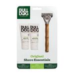 BULLDOG Skincare - Original Shave Essentials Starter Kit for Men (x1 Original Bamboo Razor, x1 Shave Gel 30ml, x1 Moisturiser 30ml)