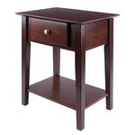 Winsome Wood Shaker Night Stand, Antique Walnut Finish