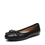 DREAM PAIRS Womens Classic Bow Flats Ballerina Slip on Formal Casual Pumps Style Shoes,Size 6.5,Black,SDFA2203W-E